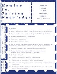 Homing In, Sharing Knowledge: Notes and essays on HISK laureates, 2016-23