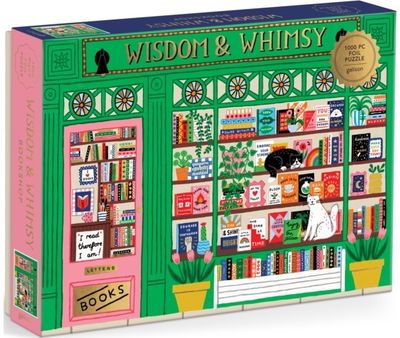 Wisdom & Whimsy Bookshop 1000 Piece Foil Puzzle