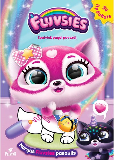 Susipažink su Fluvsies. Spalvink ir lipink /2 rūšys/