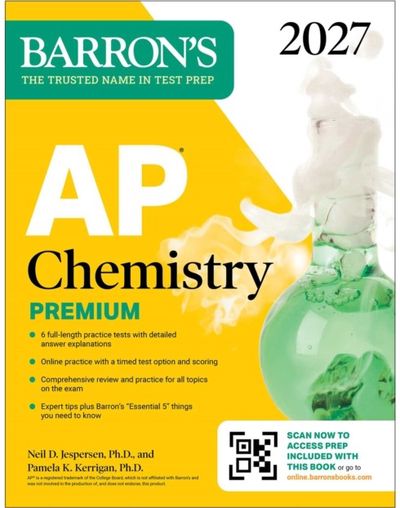 AP Chemistry Premium, 2027: Prep Book with 6 Practice Tests + Comprehensive Review + Online Practice