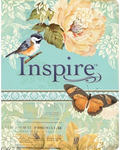 Inspire Bible NLT, Filament Enabled, Vintage Blue/Cream