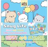 2 Pack Mini Colouring Book Snug Life Cosy Colouring Bunnies and Blooms