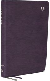NET Bible, Large Print Thinline with Cross References, Purple Leathersoft, Comfort Print
