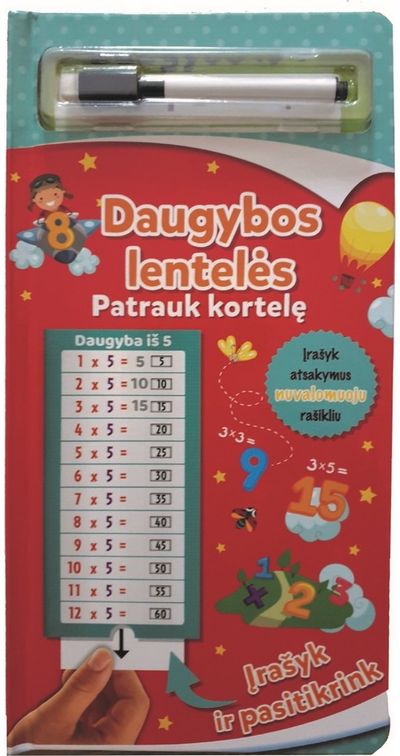 Daugybos lentelės. Patrauk kortelę