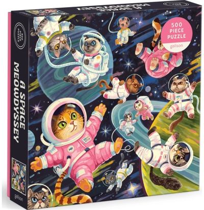 Space Meowdyssey 500 Piece Puzzle