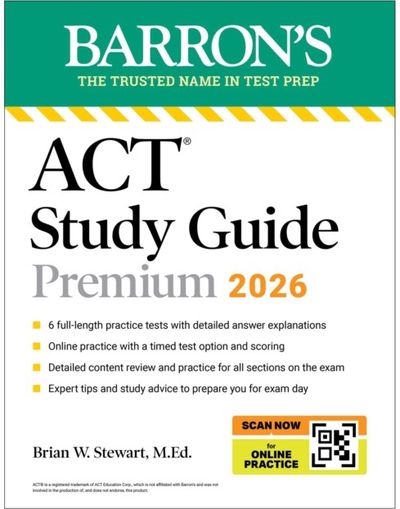 ACT Study Guide Premium, 2026: 6 Practice Tests + Comprehensive Review + Online Practice for the New Enhanced ACT