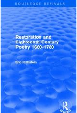 Restoration and Eighteenth-Century Poetry 1660-1780 (Routledge Revivals)