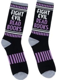 Fight Evil, Read Books Gym Socks - Small