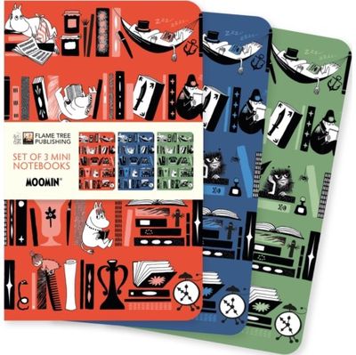 Moomin Bookshelves Set of 3 Mini Notebooks