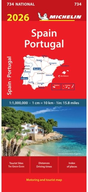 Spain & Portugal 2026 - Michelin National Map 734