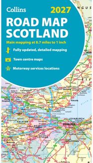 Collins Road Map of Scotland 2027 (Folded map): Clear, Easy-to-Read Mapping
