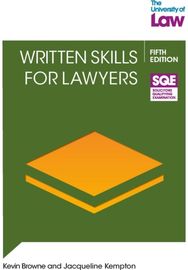 SQE2 Written Skills for Lawyers 5e
