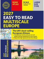 Philips 2027 Easy to Read Multiscale Road Atlas of Europe: A4 Paperback