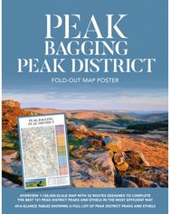 Peak Bagging: Peak District Fold-out Map Poster: Folding poster map (438mm x 672mm) with 32 routes designed to complete the best 121 Peak District Peaks and Ethels in the most efficient way