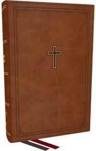KJV Personal Size Large Print End-of-Verse Reference Bible, Brown Leathersoft, Red Letter, Comfort Print