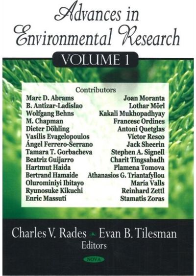 Advances in Environmental Research: Volume 1