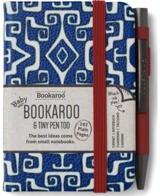 Bookaroo - A7 Baby Notebook & Pen - Navy & Dark Red - Aztec