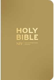 NIV Pocket Latte Bible with Gold Zip