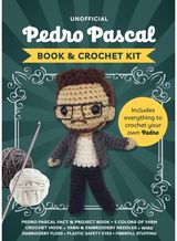 Unofficial Pedro Pascal Book and Crochet Kit: Includes Everything to Crochet Your Own Pedro - Pedro Pascal Fact & Project Book, 5 Colors of Yarn, Crochet Hook, Yarn & Beading Needles, Wire, Embroidery Floss, Plastic Safety Eyes,