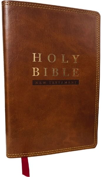 NKJV Super Giant Print New Testament, Brown Leathersoft, Red Letter, Comfort Print (Thumb Indexed)