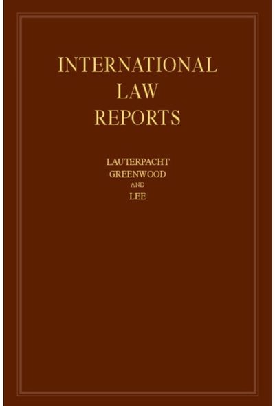 International Law Reports: Volume 159