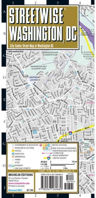 Streetwise Washington DC Map - Laminated City Center Street Map of Washington, DC: City Plans
