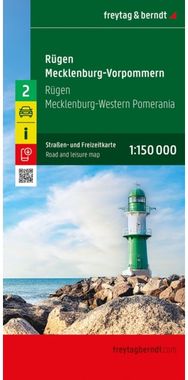 Rugen Island - Mecklenburg-Vorpommern, Road map 1:150.000: Road and leisure map