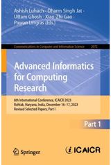 Advanced Informatics for Computing Research: 6th International Conference, ICAICR 2023, Rohtak, Haryana, India, December 16–17, 2023, Revised Selected Papers, Part I