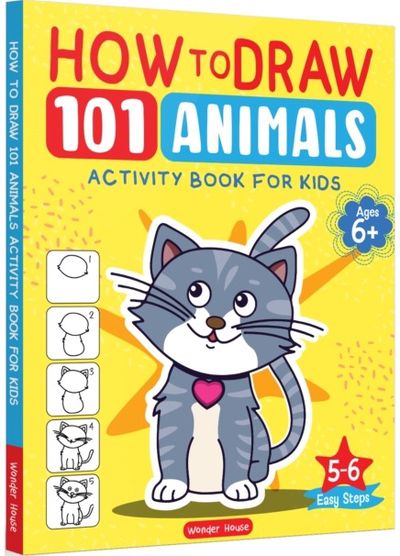 How to Draw: 101 Animals (Activity Books for Kids) (Ages 5+)