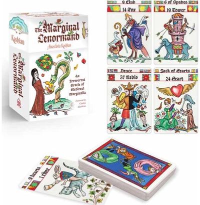 Marginal Lenormand: An Irreverent Oracle of Medieval Marginalia (Lenormand Box Set with 37 Cards and Guide Book)