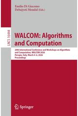 WALCOM: Algorithms and Computation: 20th International Conference and Workshops on Algorithms and Computation, WALCOM 2026, Perugia, Italy, March 4–6, 2026, Proceedings