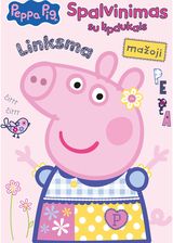 Kiaulytė Pepa. Spalvinimas su lipdukais