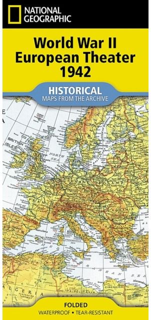 National Geographic WWII European Theater Map: (folded from the Archives)