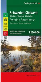Sweden Southwest Road and Leisure Map: Gothenburg - Vanern - Jonkoping