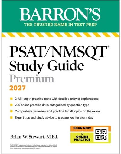 PSAT/NMSQT Premium Study Guide, 2027: 2 Practice Tests + Comprehensive Review + 200 Online Drills