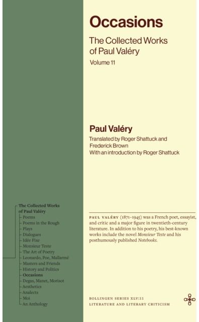 Occasions: The Collected Works of Paul Valery, Volume 11